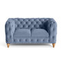 Voir la diapositive 1 : LISA DESIGN Walter - canapé 2 places chesterfield en velours - pieds bois
