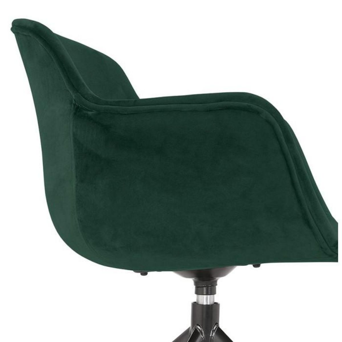 Paris Prix Fauteuil Design en Velours  Loana  80cm Vert