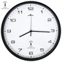 Voir la diapositive 1 : VIDAXL Horloge murale radioguidee Mouvement a quartz 31 cm Blanc/noir