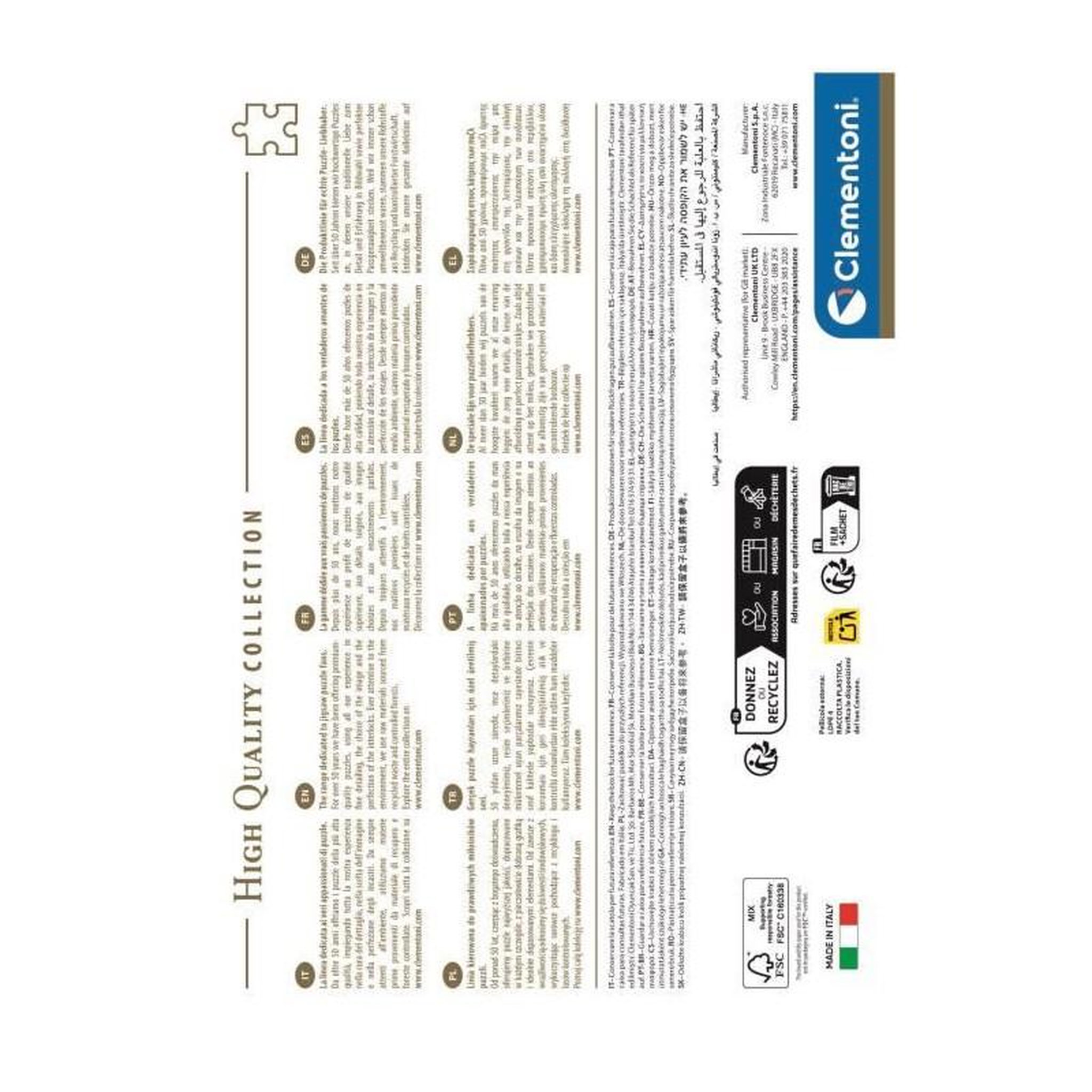 Voir la diapositive 6 : CLEMENTONI Puzzle 1000 pièces Compact More is More – Fashion & Design – Puzzle adulte – Clementoni