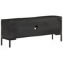 Voir la diapositive 3 : VIDAXL Meuble TV Noir 115x30x46 cm Bois massif de manguier