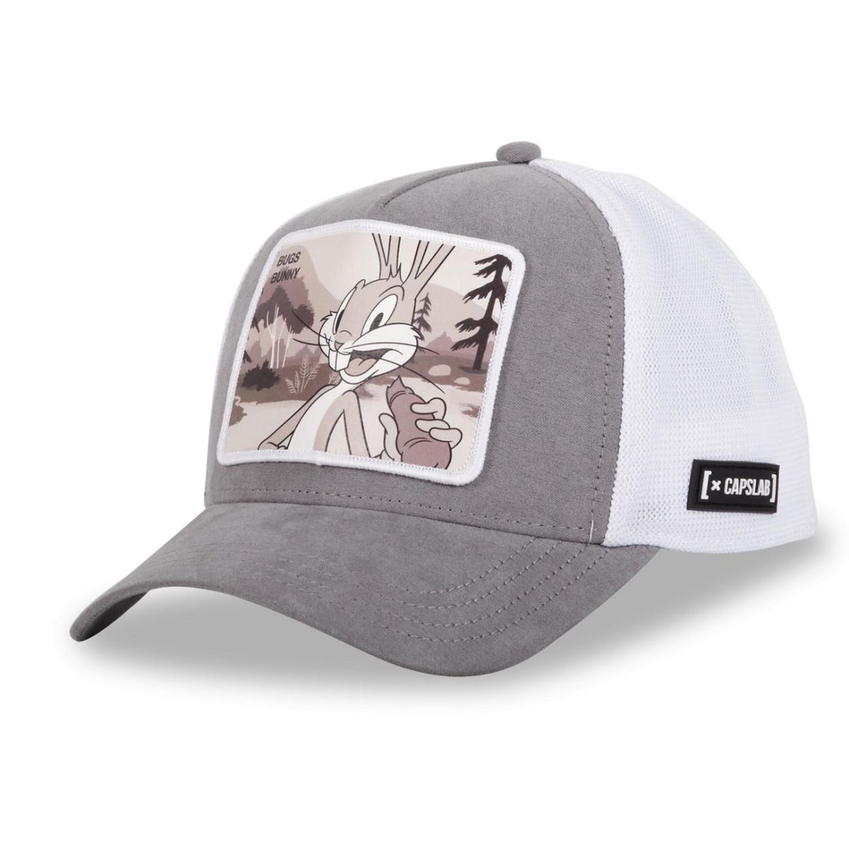 CAPSLAB Casquette homme trucker effet suedine finitions premium Looney Tunes