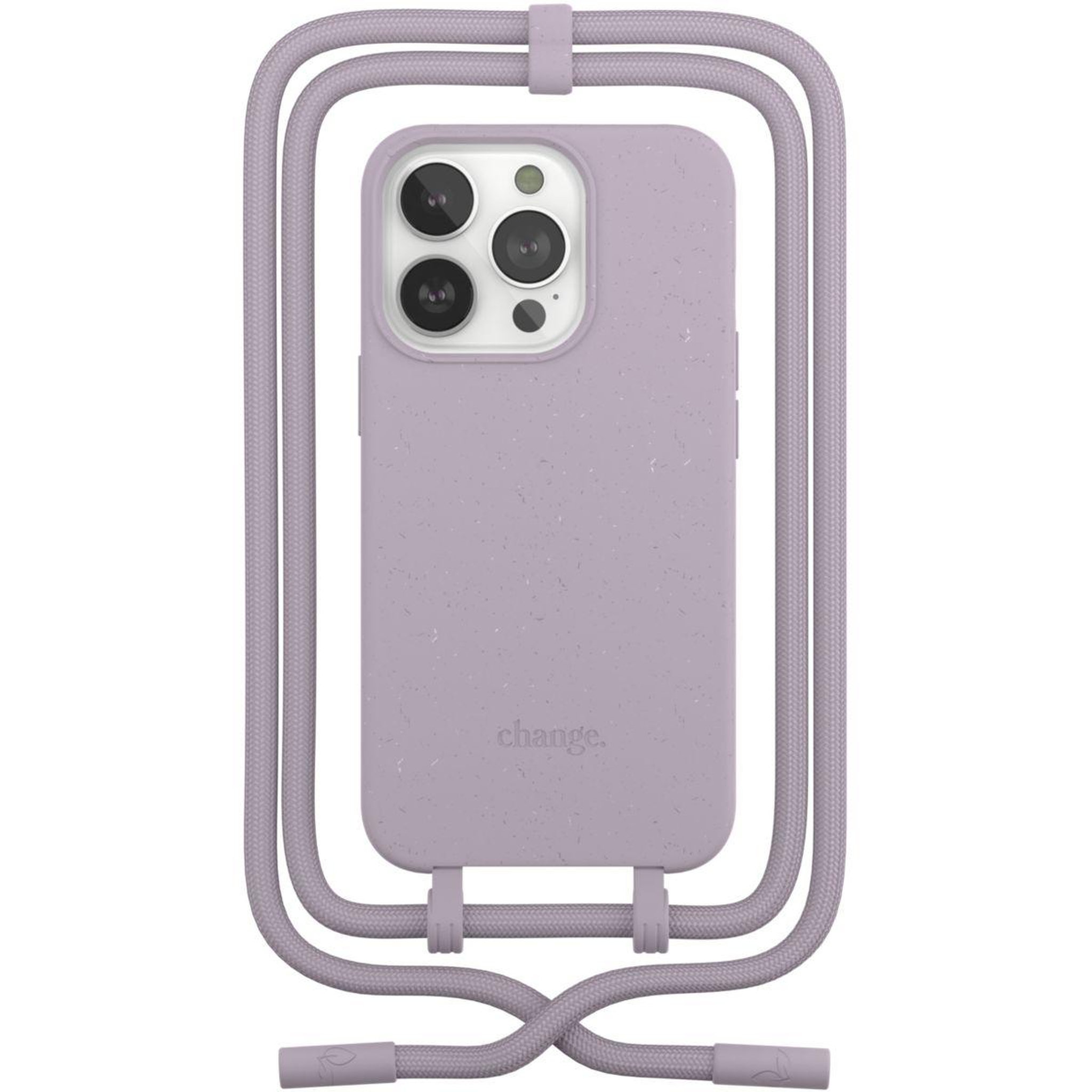 WOODCESSORIES Coque avec cordon iPhone 14 Pro Tour de cou lila