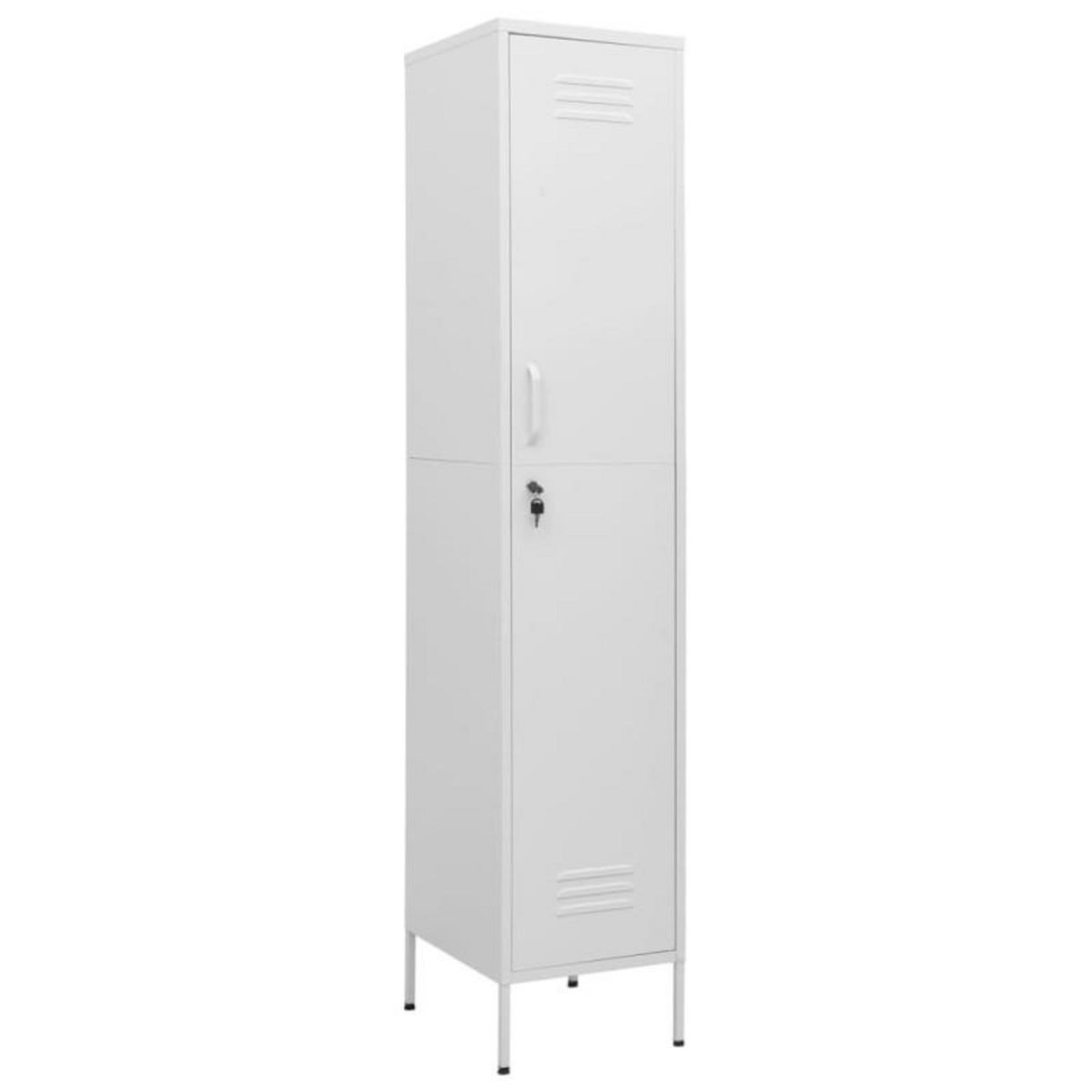 VIDAXL Armoire à casiers Blanc 35x46x180 cm Acier