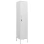 Voir la diapositive 2 : VIDAXL Armoire à casiers Blanc 35x46x180 cm Acier