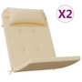 Voir la diapositive 2 : VIDAXL Coussins de chaise adirondack lot de 2 beige tissu oxford
