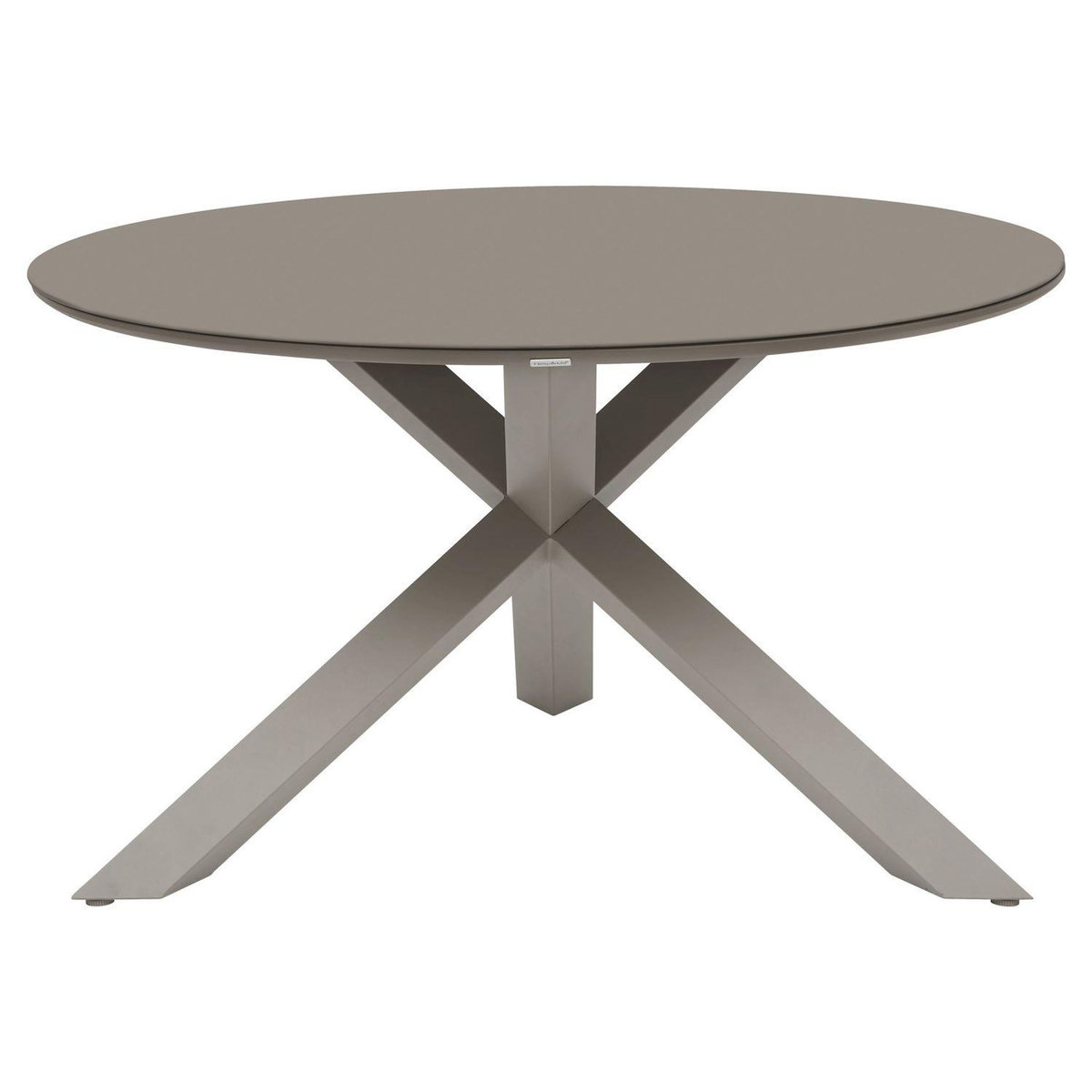 HESPERIDE Table de jardin ronde en aluminium 6 places ORYON