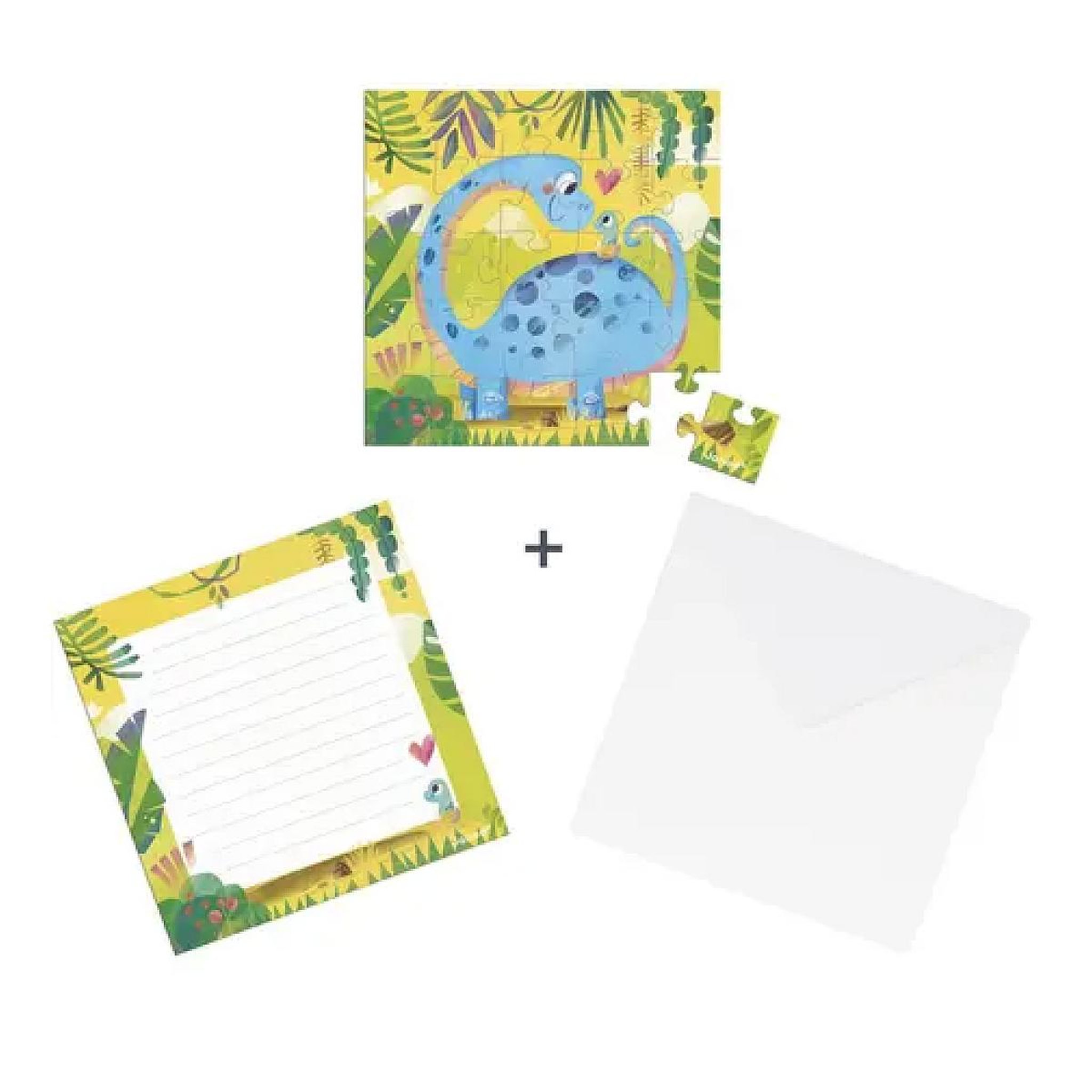 JANOD Carte Cadeau Puzzle 25 Pieces Dinosaures