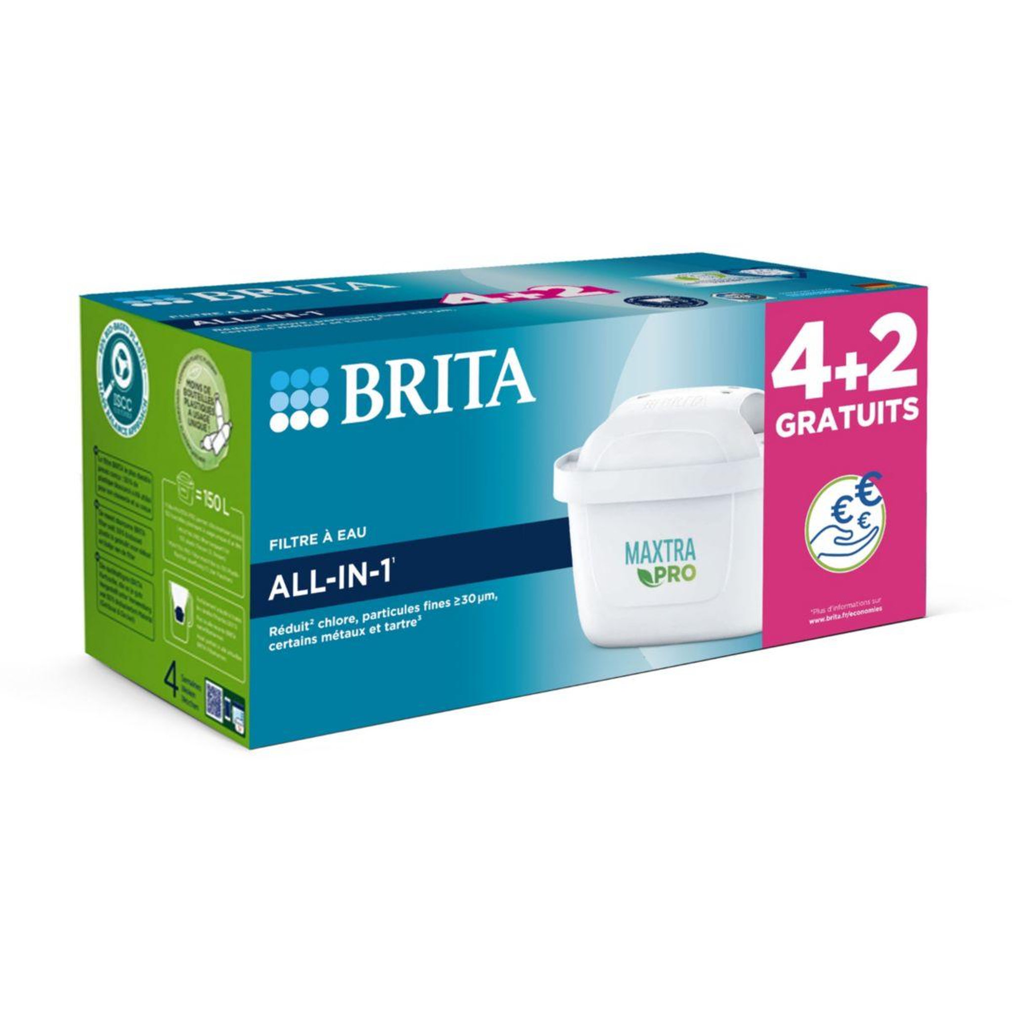 Brita Cartouche filtrante pack de 4+2 cartouches maxtra pro all-in