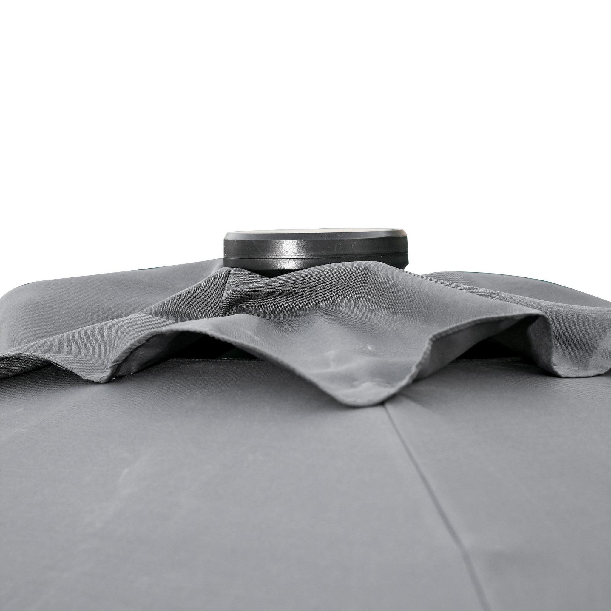 Voir la diapositive 5 : OUTSUNNY Parasol lumineux rectangulaire inclinable dim. 2,68L x 2,05l x 2,48H m parasol LED solaire métal polyester haute densité gris