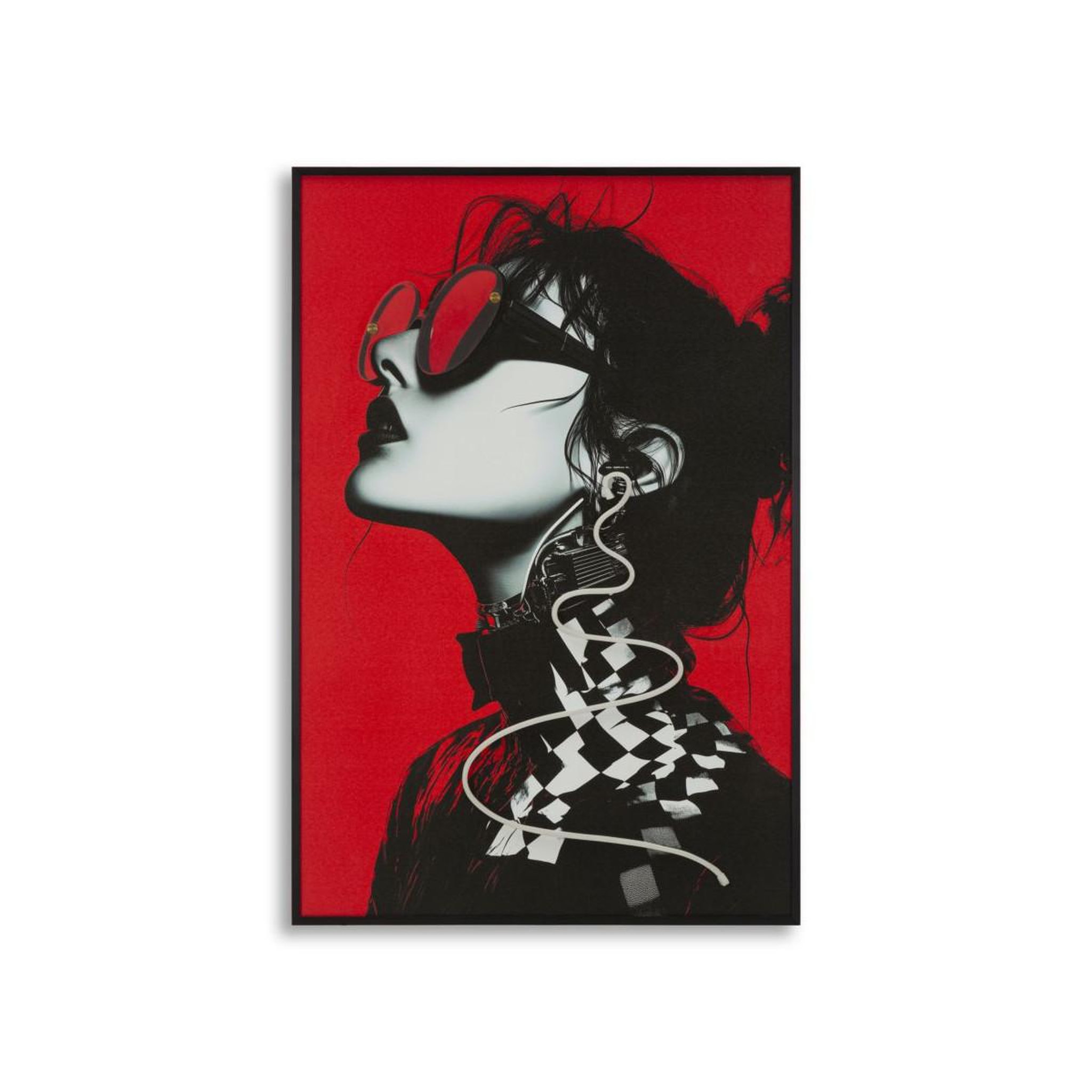 Paris Prix Tableau imprimé à led  psyco ii  60x90cm multicolore