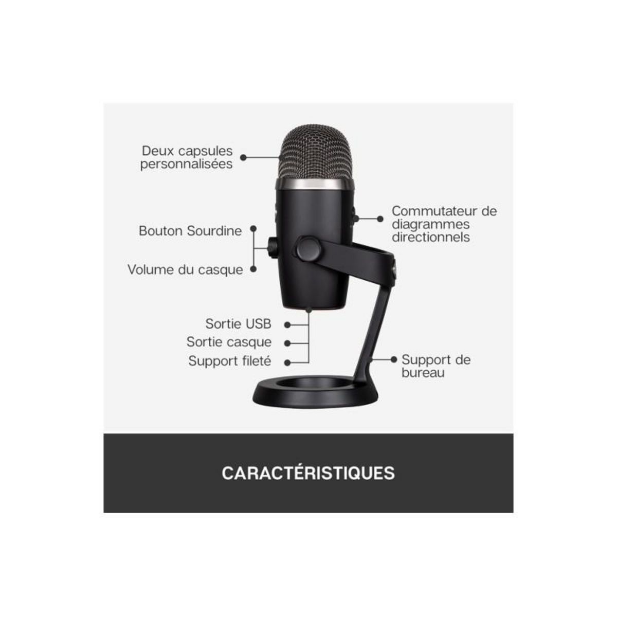 Blue Microphones Microphone Blue Microphones Yeti Nano Black