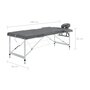 Voir la diapositive 6 : VIDAXL Table de massage 3 zones Cadre en aluminium Anthracite 186x68cm