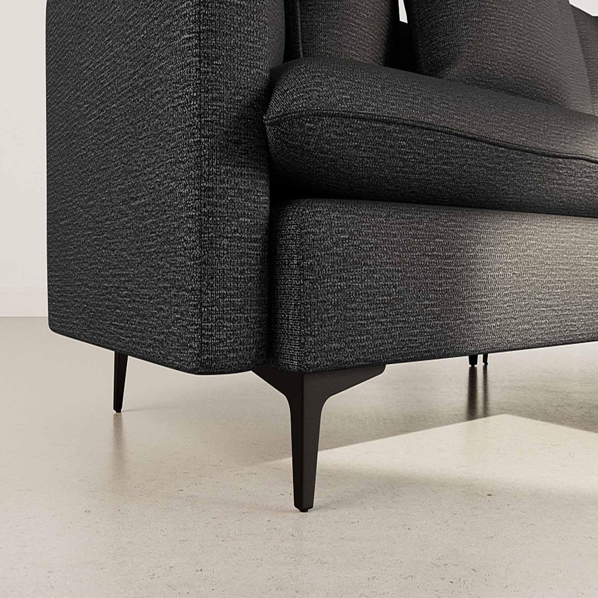 LISA DESIGN Madison - canapé d'angle réversible 4 places en tissu texturé