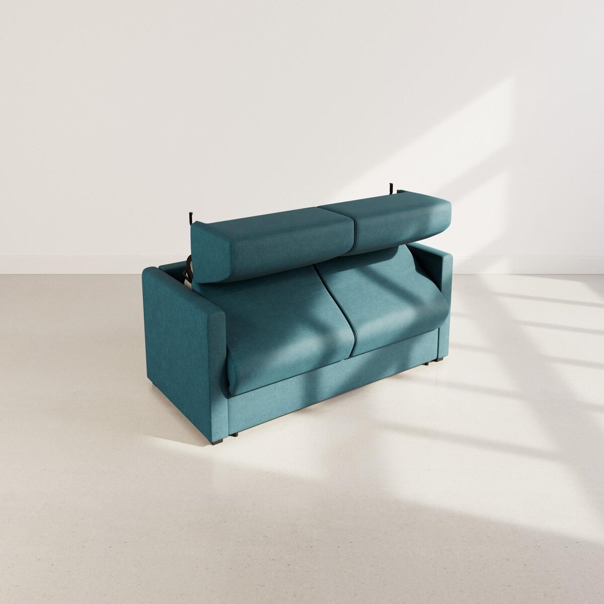 BEST MOBILIER Julia - canapé 3 places convertible express couchage quotidien 140 cm matelas 18 cm en tissu