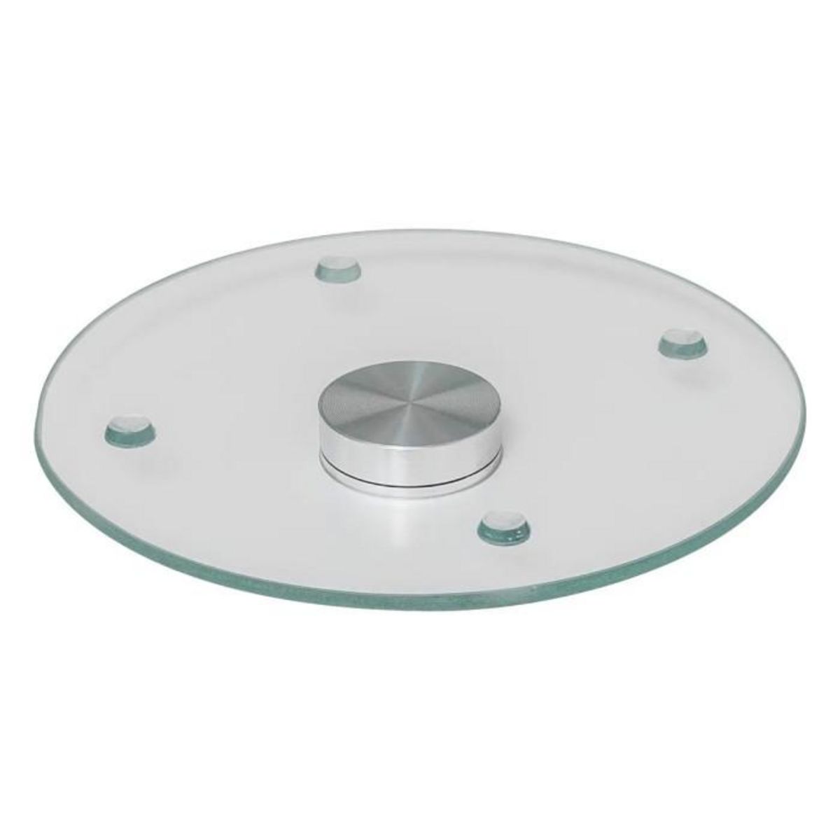 FIVE Plateau Tournant en Verre  Effet Marbre  31cm Blanc