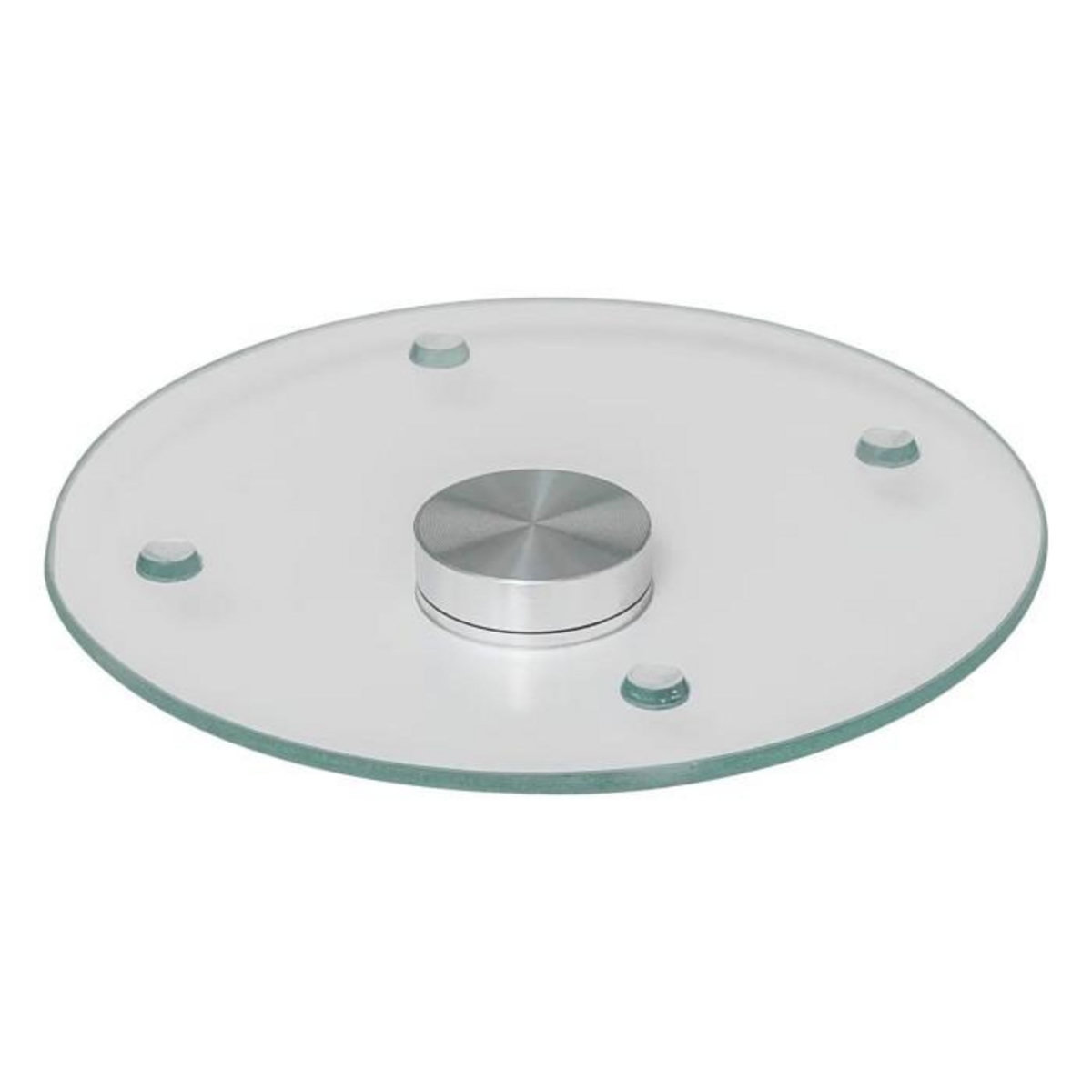 FIVE Plateau Tournant en Verre  Effet Marbre  31cm Blanc