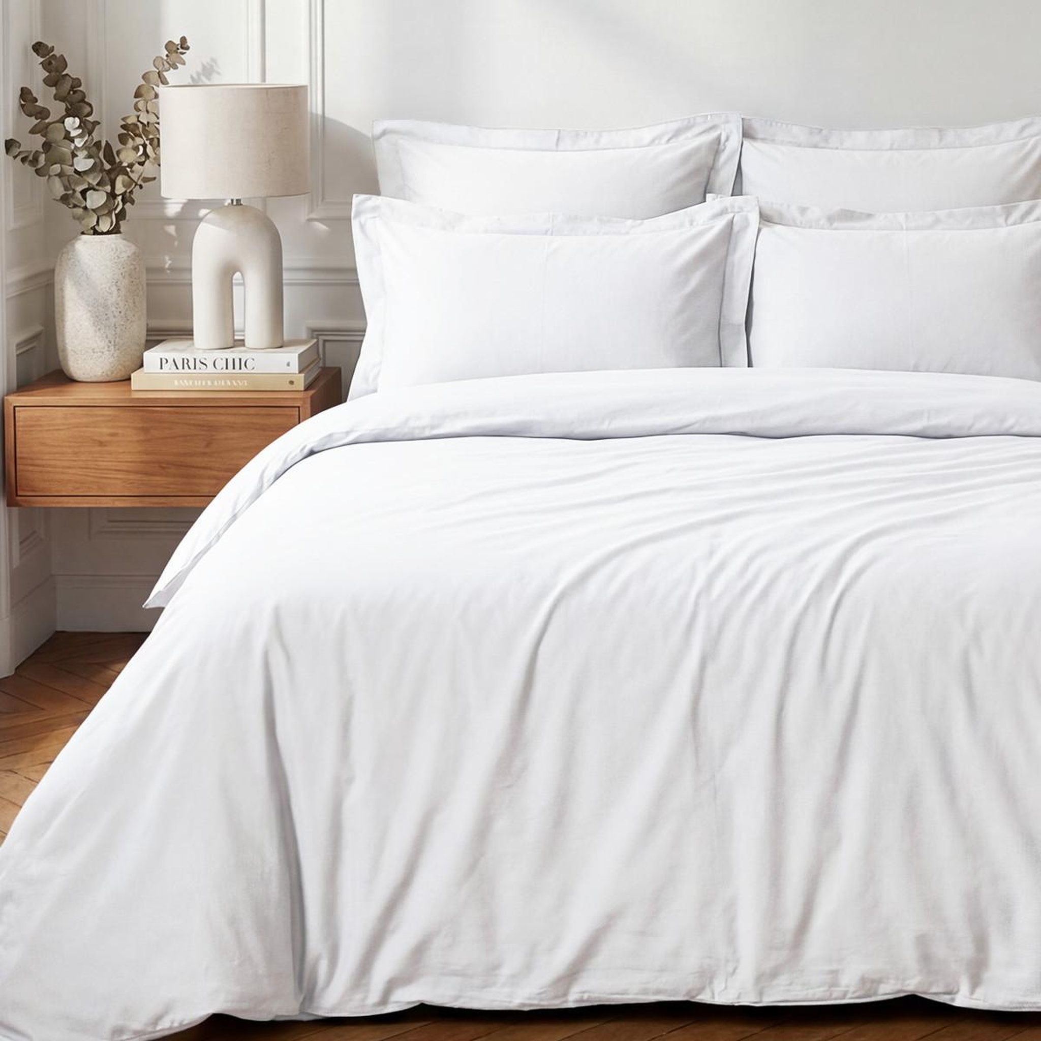 Voir la diapositive 2 : Sensei Maison Housse de couette en percale coton SOFT PERCALE