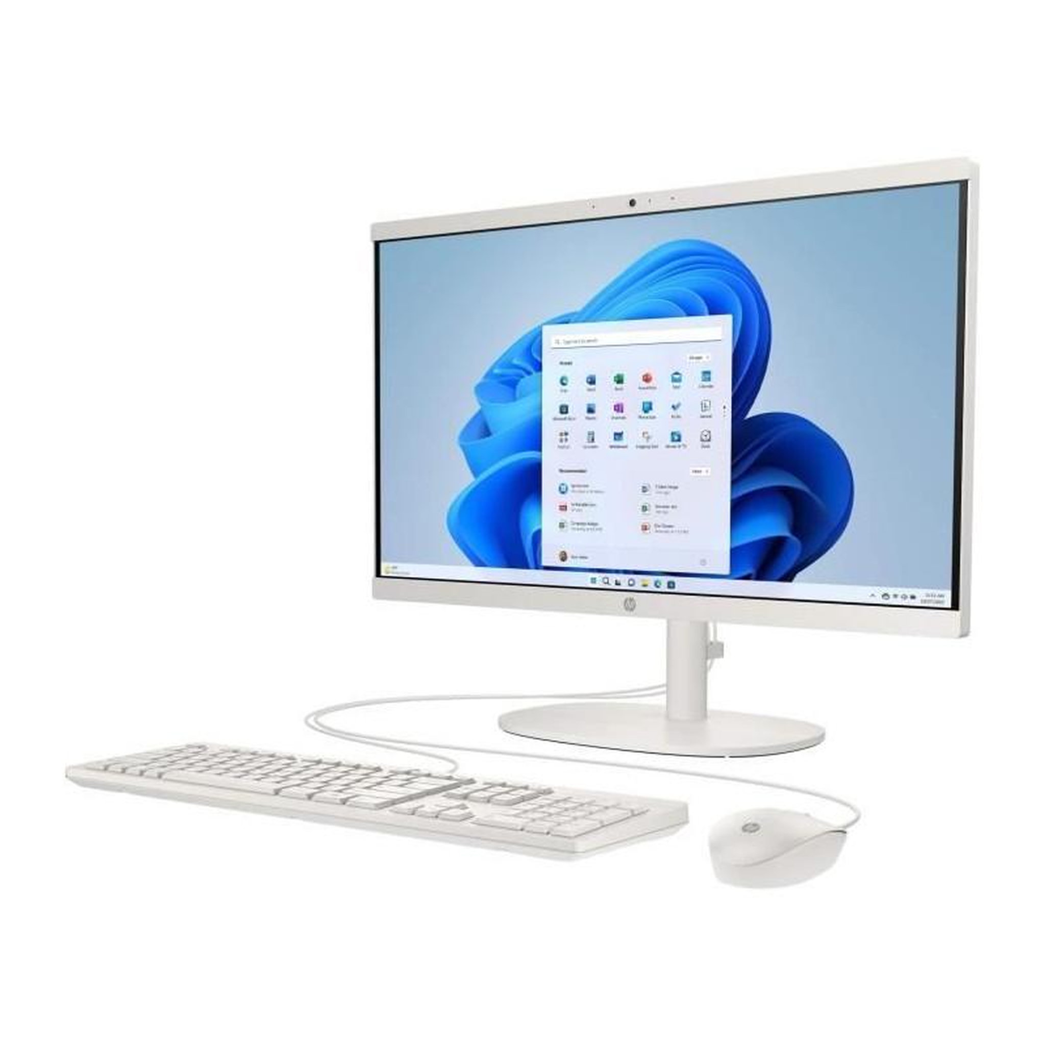 Voir la diapositive 3 : HP PC Tout-en-un HP 22-dg0000nf - 21,5 FHD - Intel N100 - RAM 8Go - Stockage 256Go - Windows 11 - Clavier & souris filaires
