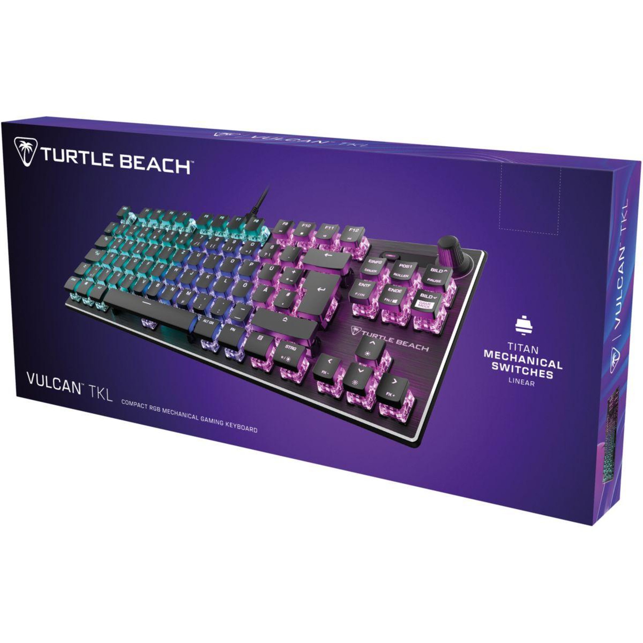 Voir la diapositive 2 : Turtle Beach Clavier gamer vulcan tkl aimo noir linear