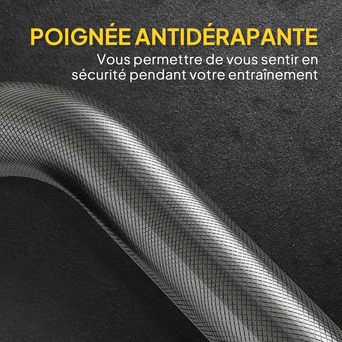 HOMCOM Ensemble d'haltères 25 kg total, barre d'haltère avec disques de poids 5 kg et 2,5 kg, barre longue, avec poignée antidérapante, exercices de fitness entraînement à la maison et gym, noir