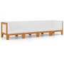 Voir la diapositive 2 : VIDAXL Salon de jardin 4 pcs avec coussins Bois d'acacia solide