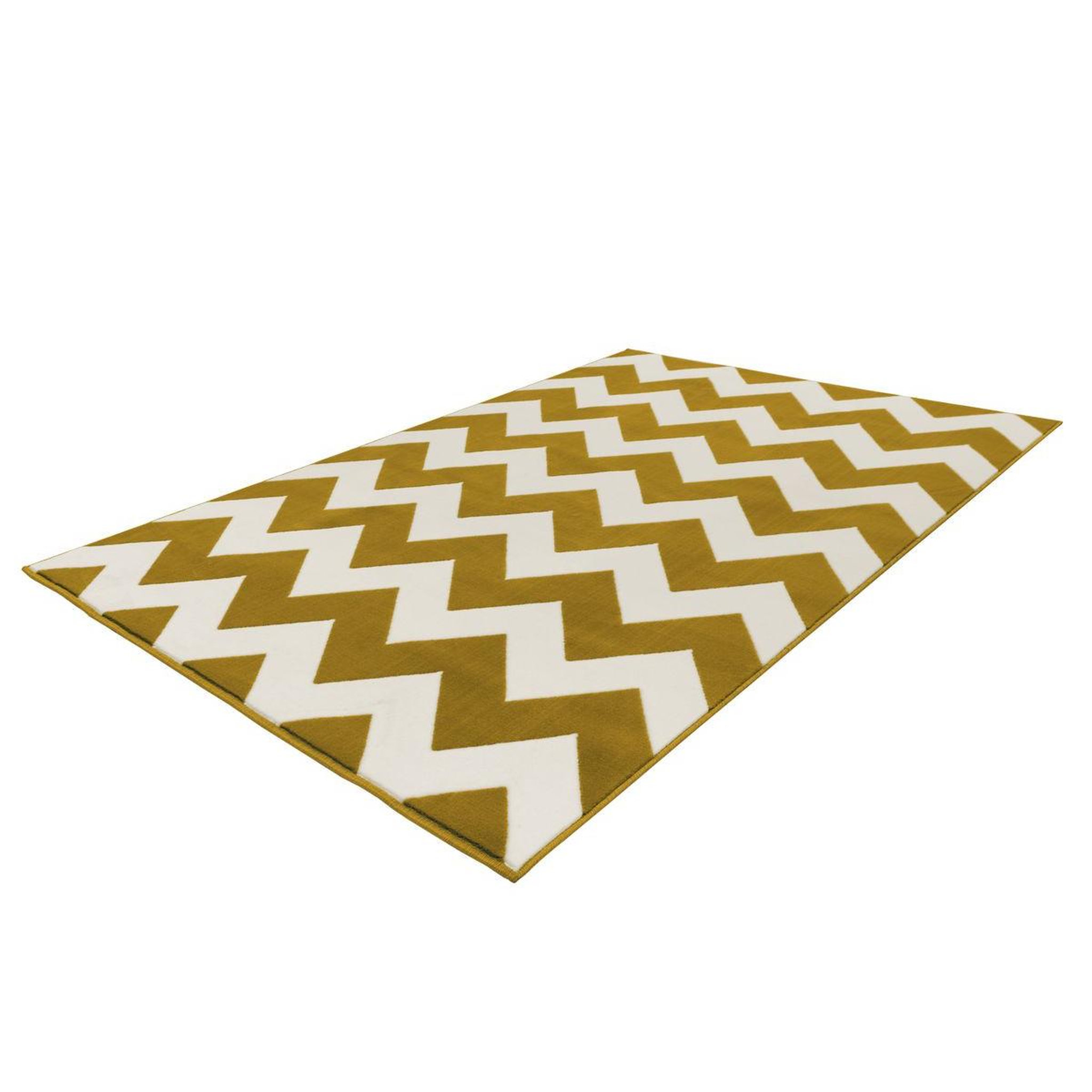 Voir la diapositive 4 : Paris Prix Tapis Géométrique à Poils Courts  Manolya  Or