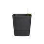 Voir la diapositive 2 : ELHO Pot de fleurs carré extérieur/intérieur 30 x 30 cm Elho Aqua Care Greensense gris charbon