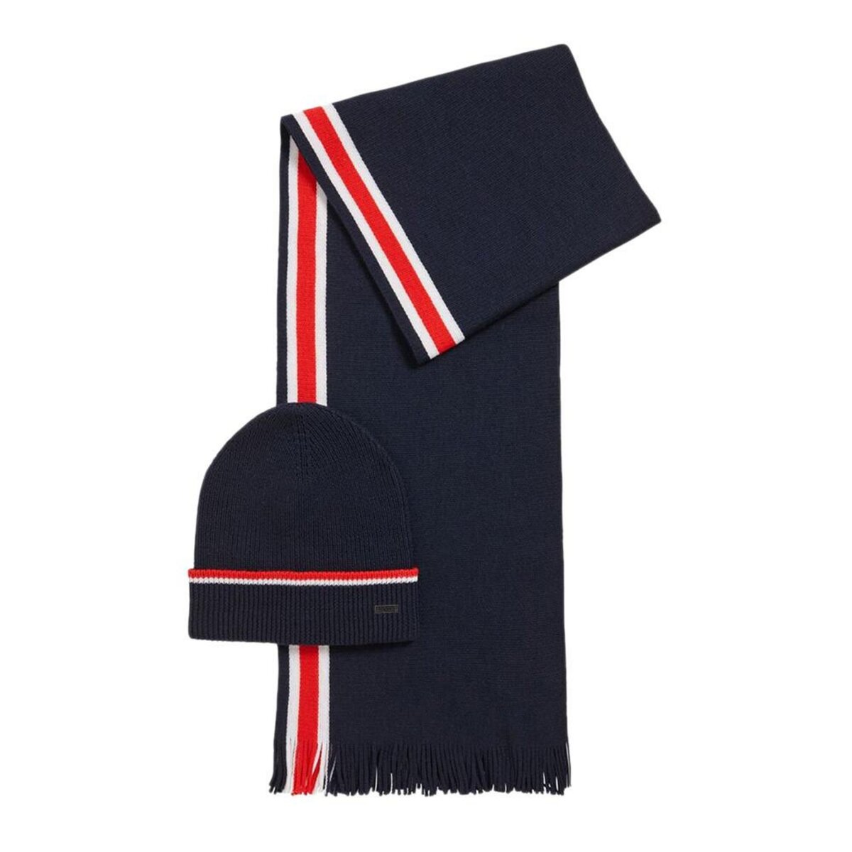 PSG Coffret Echarpe + Bonnet Marine Homme Hugo Boss pas cher 