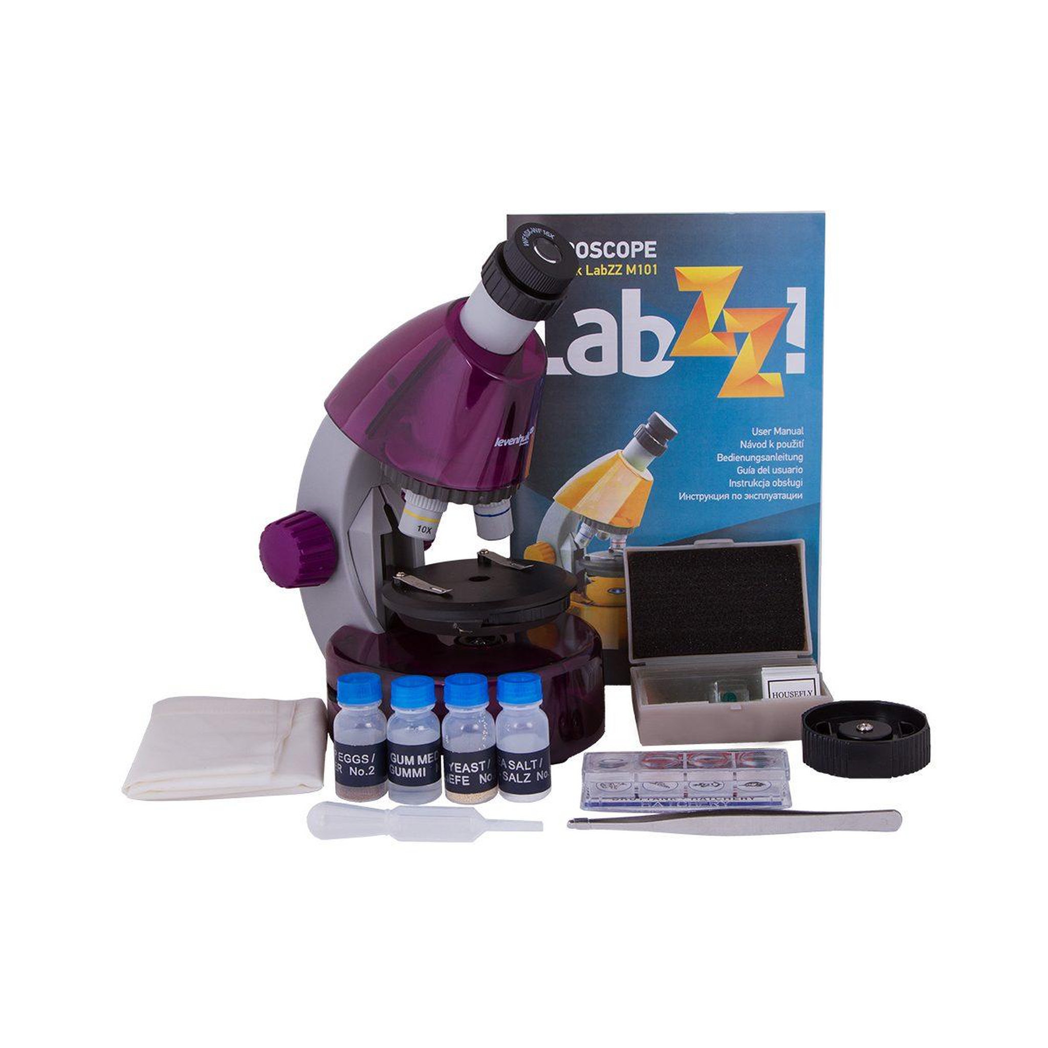 Voir la diapositive 3 : LEVENHUK Microscope  labzz m101 amethyst (en)