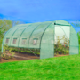 Voir la diapositive 3 : ID MARKET Serre tunnel de jardin 4 saisons 12M² verte gamme maraîchère ZEBRA 4x3M