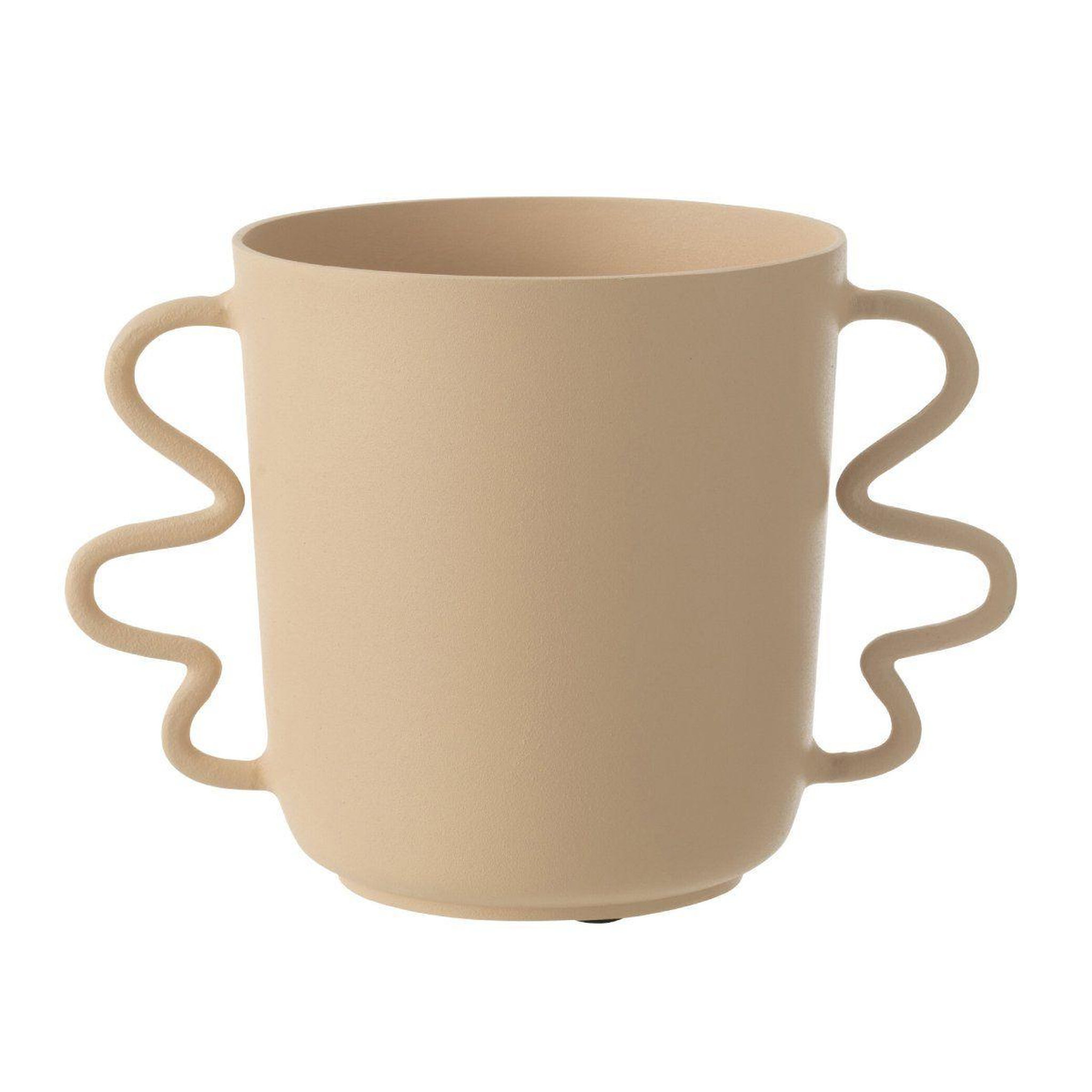 J-LINE Vase Déco en Aluminium  Julien  34cm Beige
