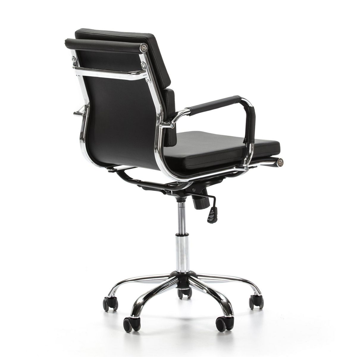 VS VENTA-STOCK Fauteuil de Bureau Fenix inclinable Noir, Cuir synthétique
