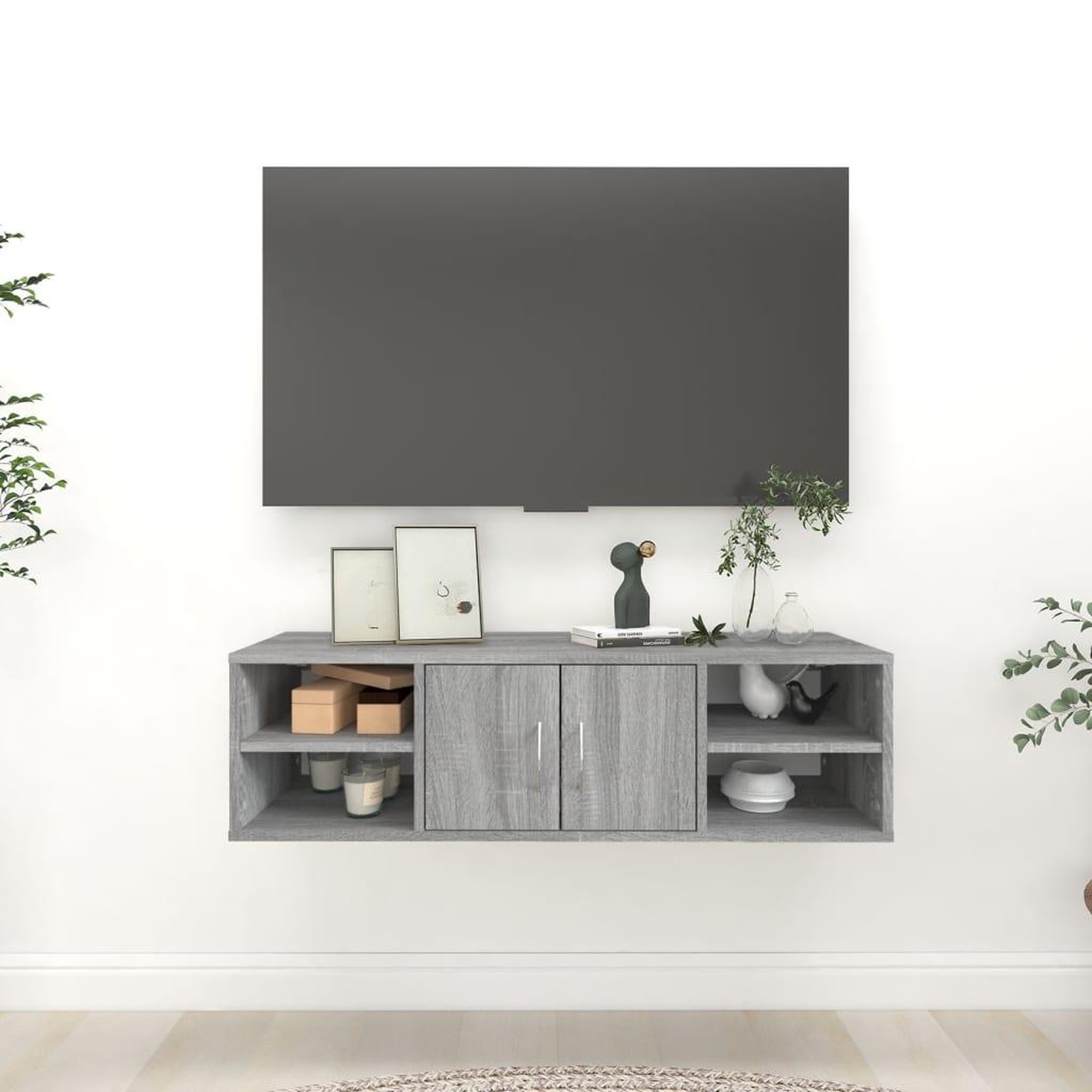 Voir la diapositive 1 : VIDAXL Etagere murale Sonoma gris 102x30x29 cm Bois ingenierie