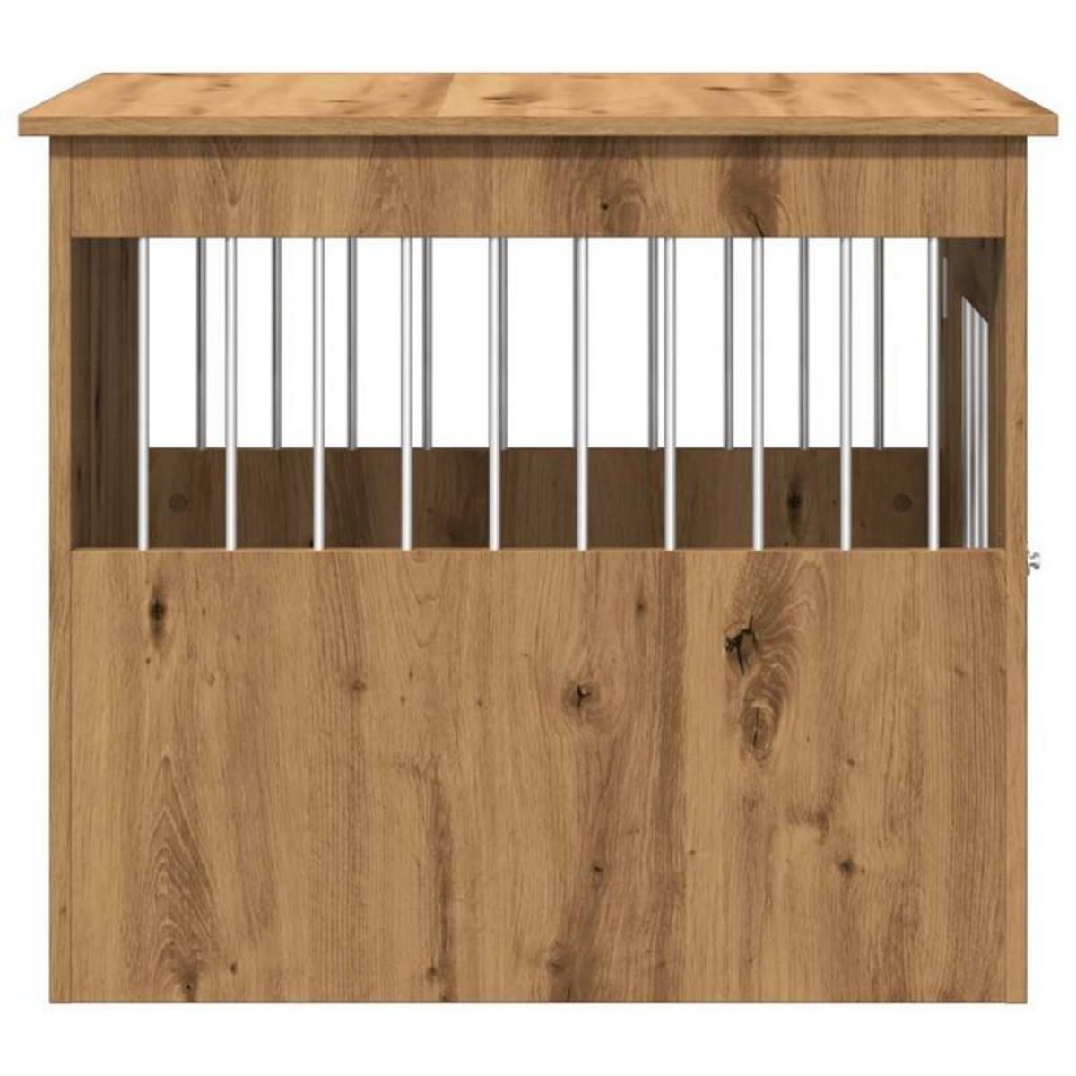 VIDAXL Meuble de cage pour chiens chêne artisanal 55x75x65 cm