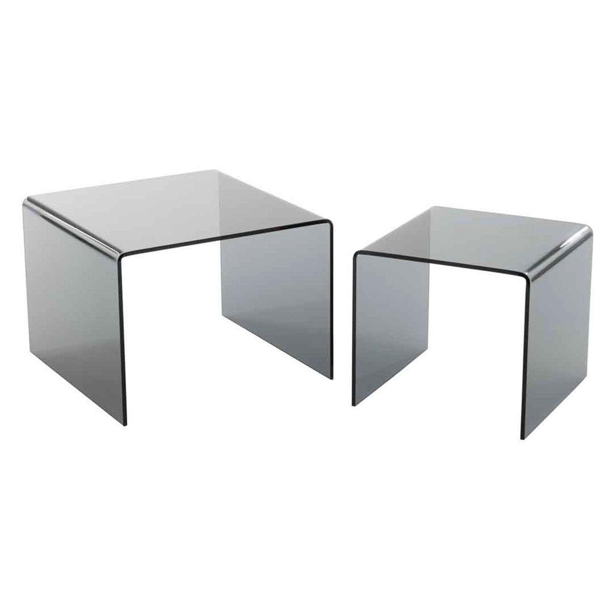 Voir la diapositive 2 : J-LINE Lot de 2 tables gigognes  magda  65cm noir
