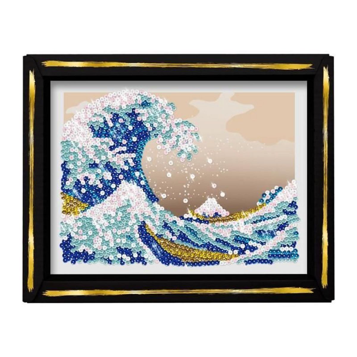 LANSAY Kit loisir créatif - LANSAY - Collection Sequins - La Grande Vague - Hokusai - Des 14 ans