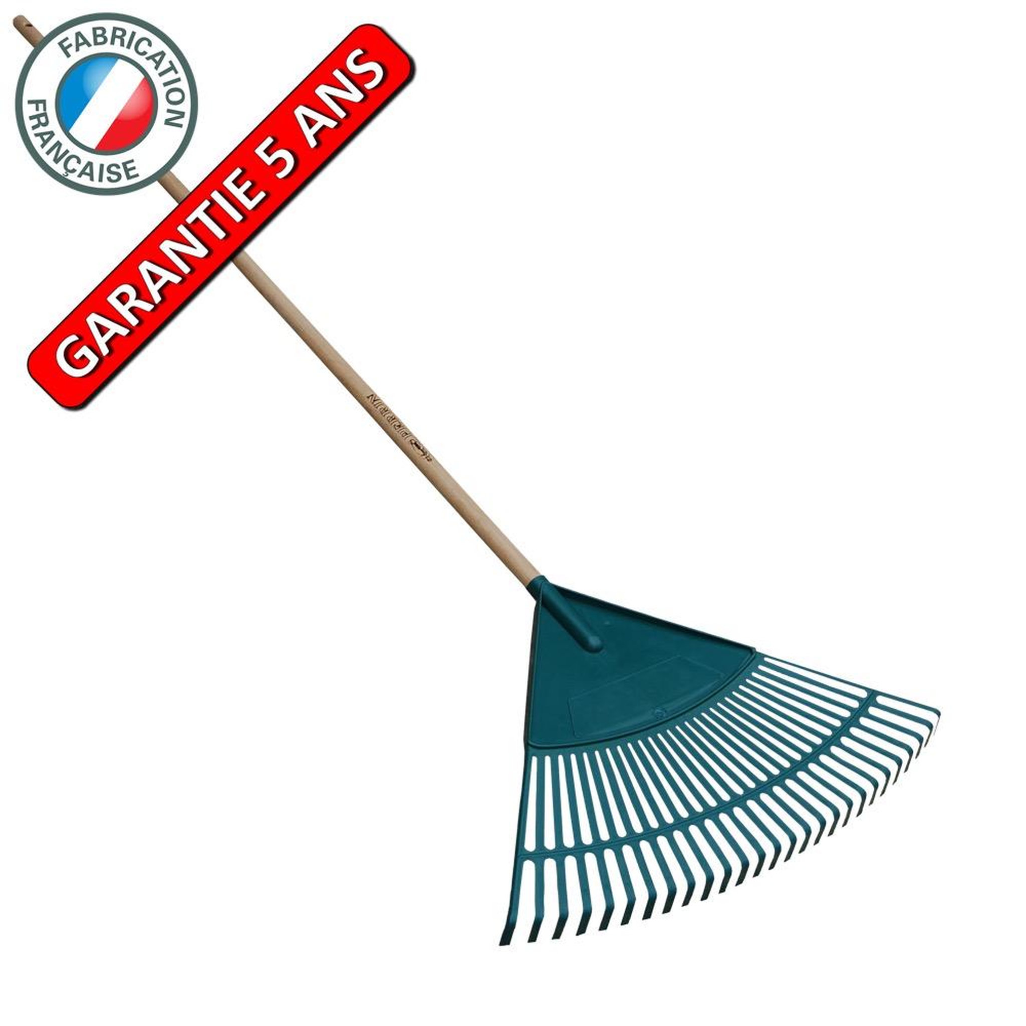 OUTILS PERRIN Balai à gazon polypro 61 cm  manche 1,50 m, outil à main pour le jardin et le potager