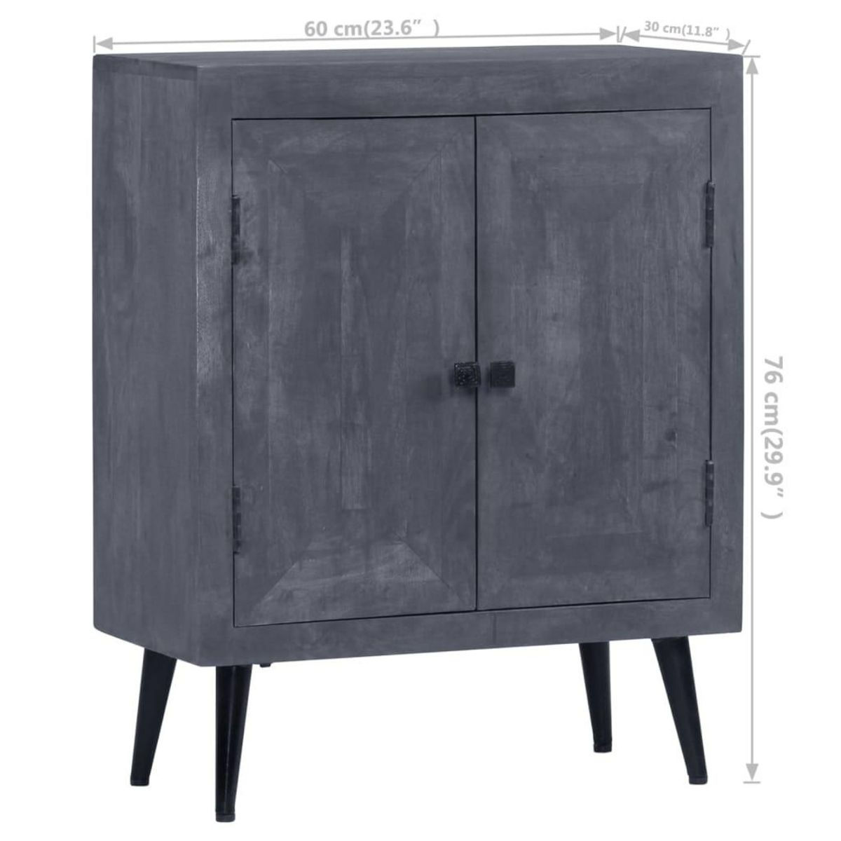 VIDAXL Buffet Bois solide de manguier 60x30x76 cm