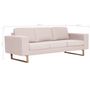 Voir la diapositive 6 : VIDAXL Ensemble de canape 2 pcs tissu creme