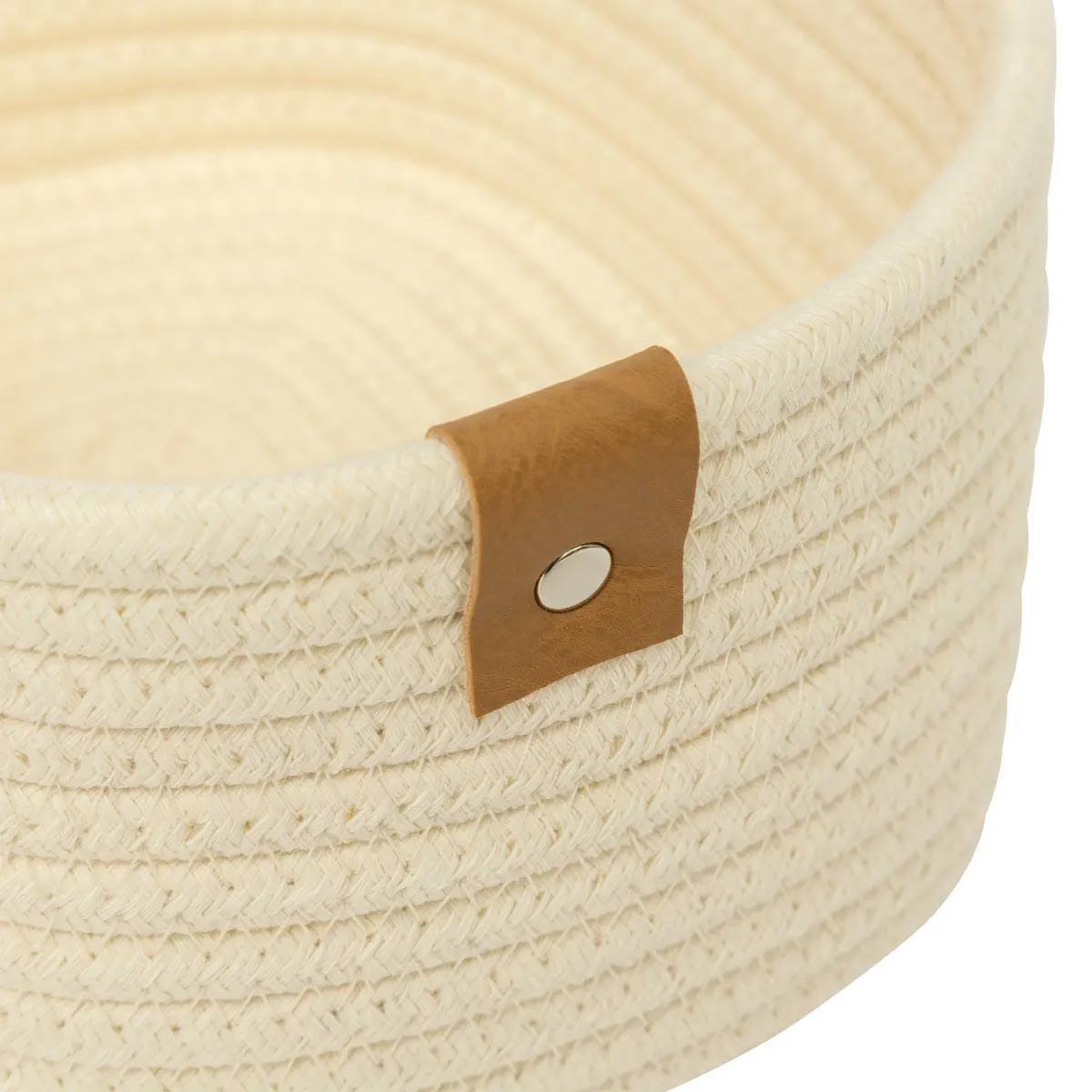 Voir la diapositive 6 : FIVE Lot de 3 paniers de rangement  duo  35cm ivoire