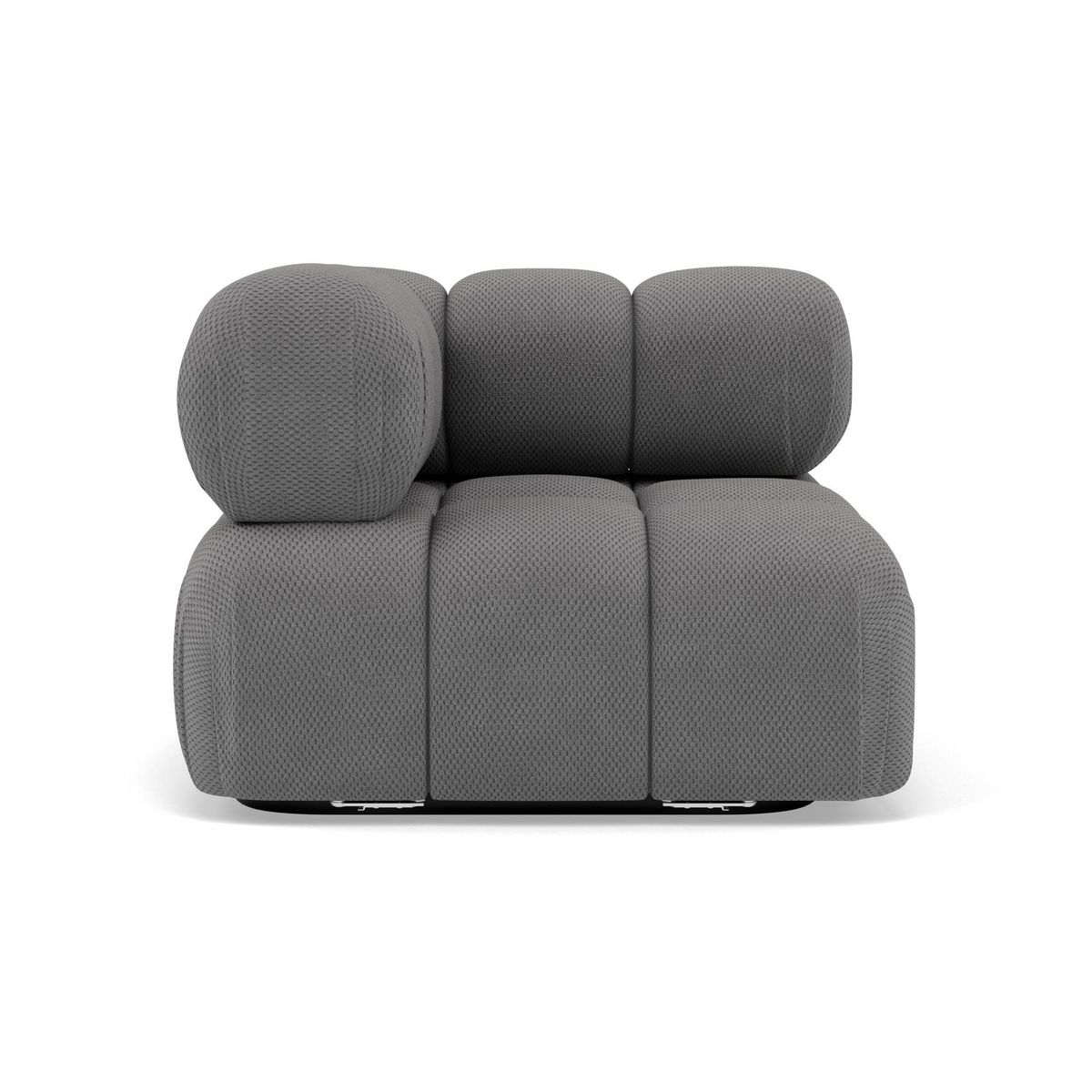 LISA DESIGN Ruby - module d'assise d'angle gauche en velours texturé