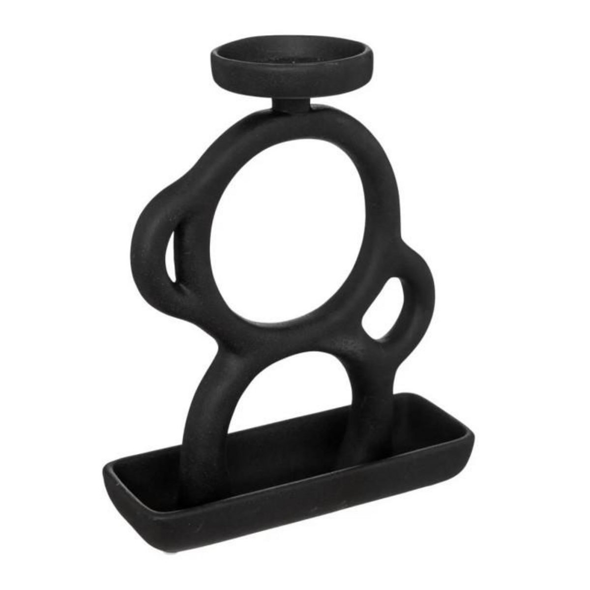 ATMOSPHERA Bougeoir Design  Olme  26cm Noir