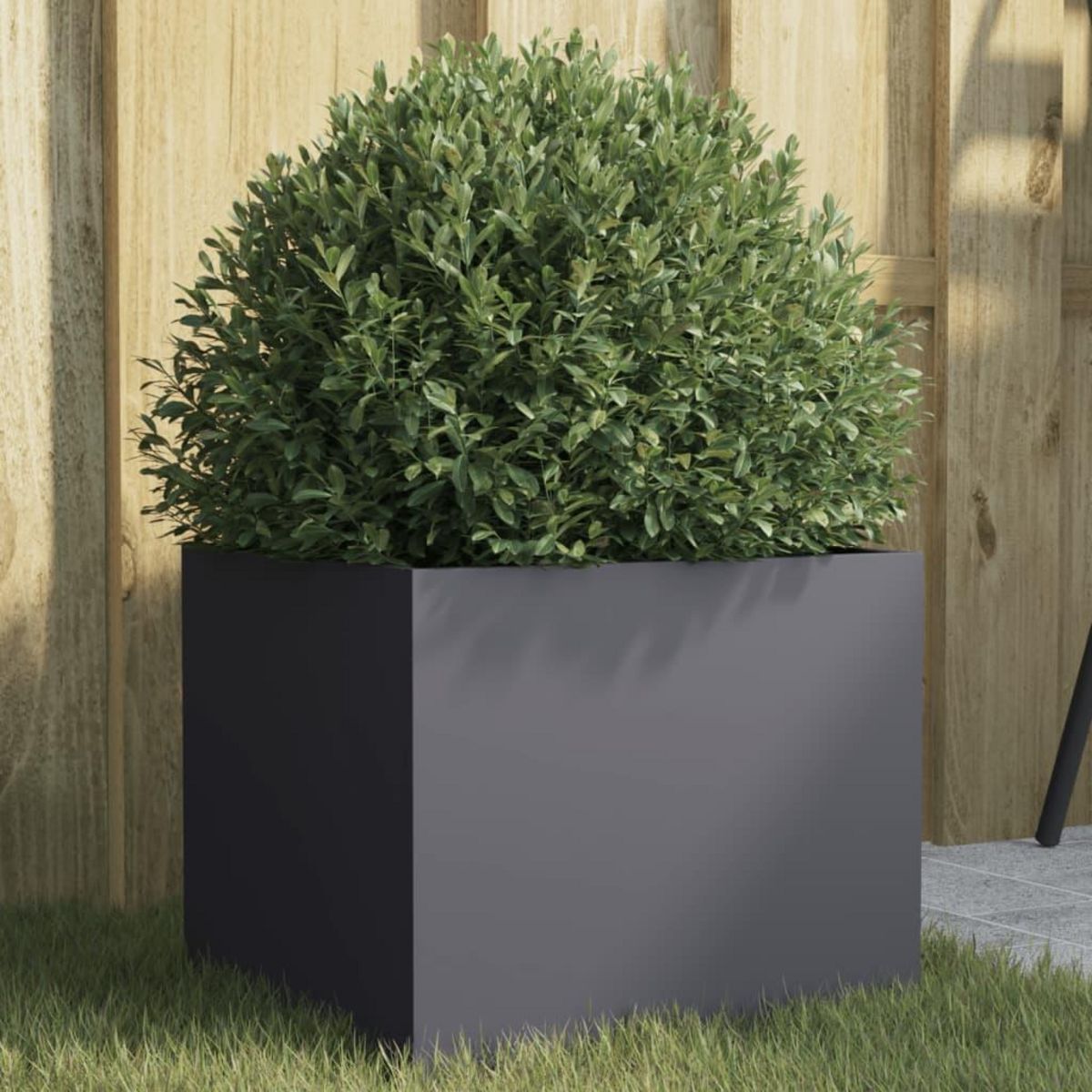 VIDAXL Jardiniere anthracite 32x30x29 cm acier