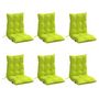 Voir la diapositive 3 : VIDAXL Coussins de chaise a dossier bas lot de 6 vert vif
