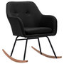 Voir la diapositive 2 : VIDAXL Chaise a bascule Noir Tissu