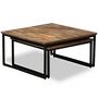 Voir la diapositive 3 : VIDAXL Ensemble de table basse gigogne 2 pcs Teck massif recuperation