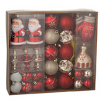 Paris Prix Lot de 45 Boules de Noël  Night  30cm Rouge & Doré