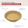 Voir la diapositive 3 : Fackelmann Lot de 300 Moules en papier air fryer ronds 16 cm Fackelmann
