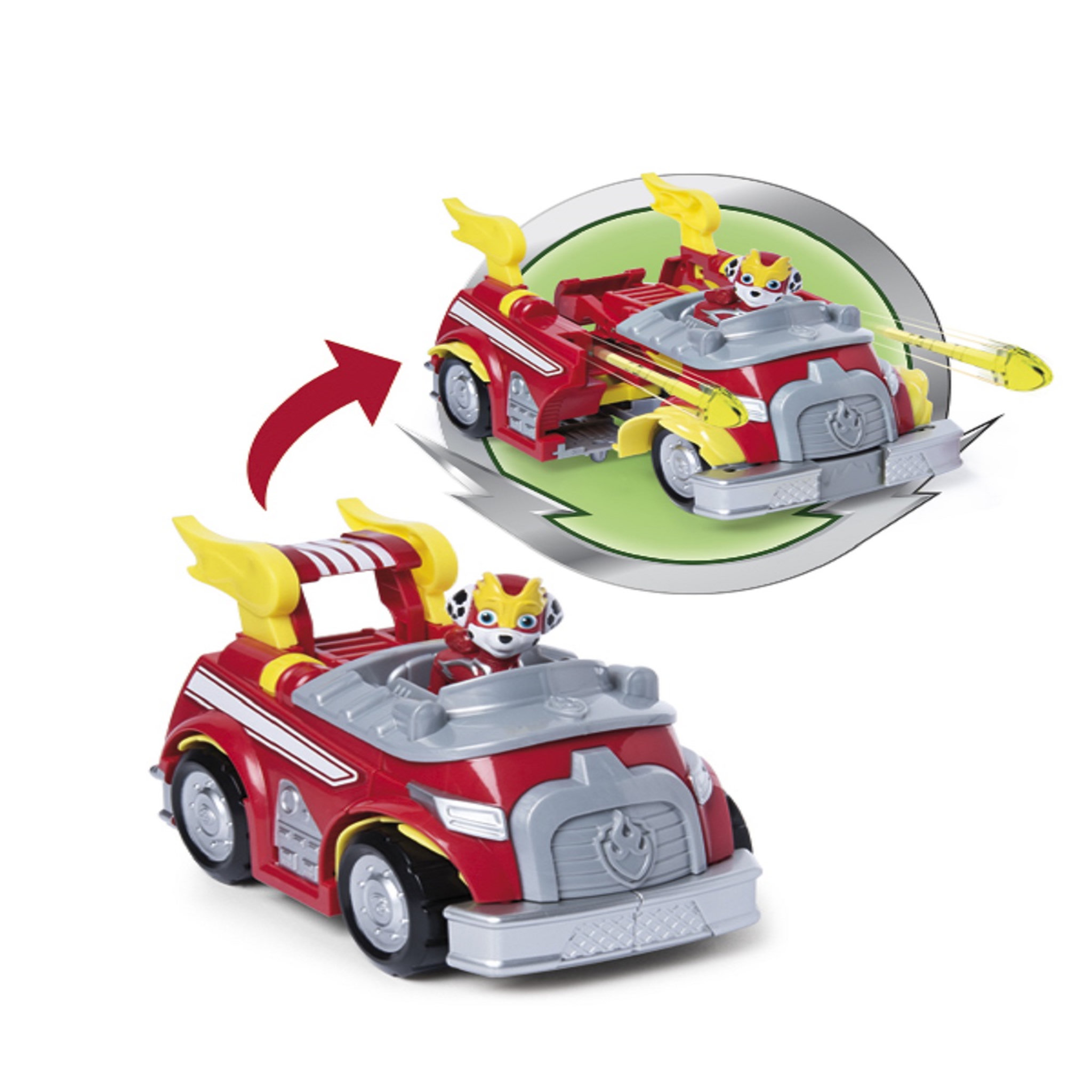 Voir la diapositive 5 : SPIN MASTER Véhicule transformable super charged mighty pups Marshall's - Pat'Patrouille